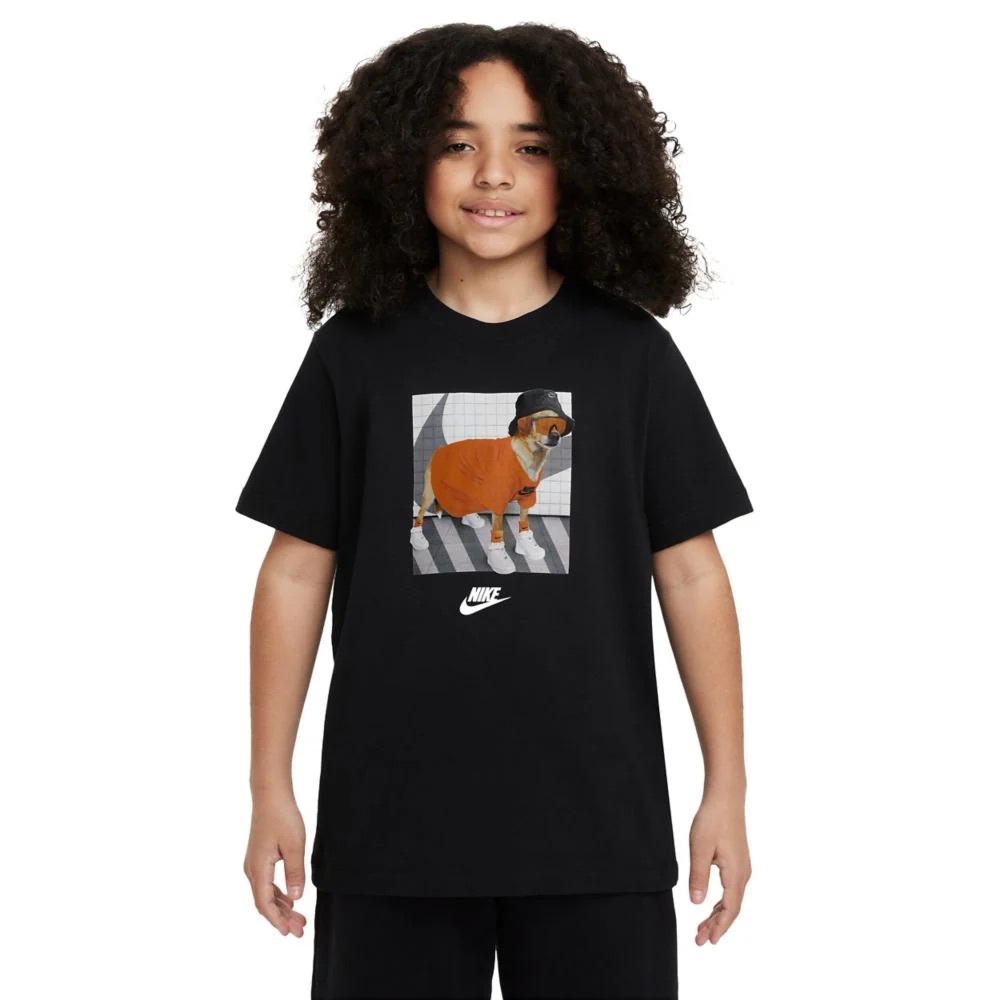 Nike Dri-Fit Boys Black Tee Labrador Lab Bucket Hat Dog Size XL (18) T-Shirt